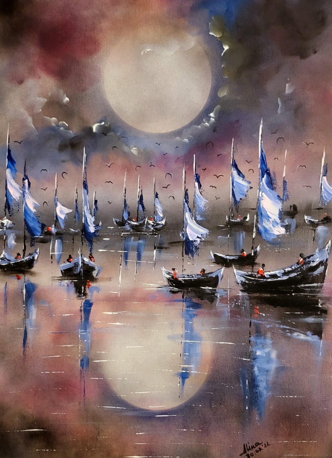 ArteDiAlina.com painting: The Great Gig in the Sky